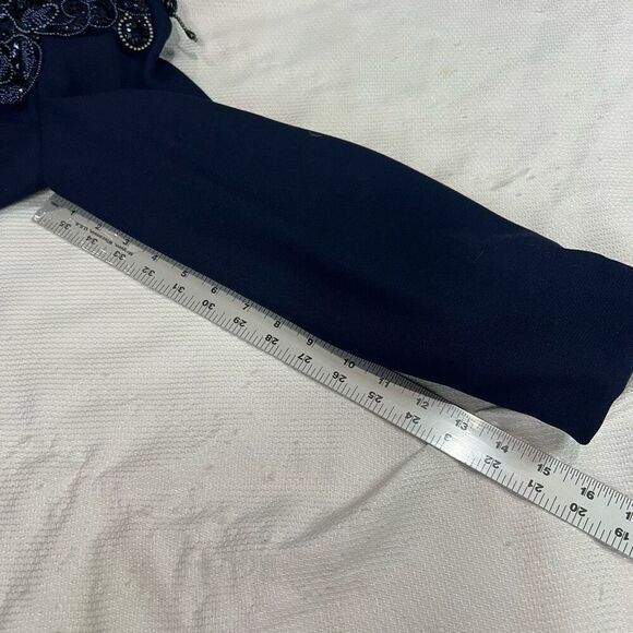 Ursula of Switzerland Blue Beaded Jacket and Skirt - Picture 10 of 16